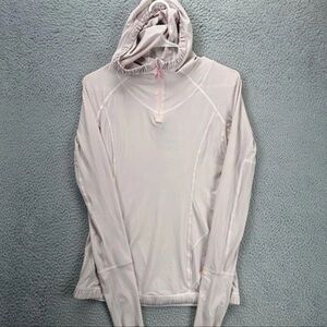 lululemon athletica Dusty Pink Lightweight 1/4 Zip Hooded Ponytail Jacket